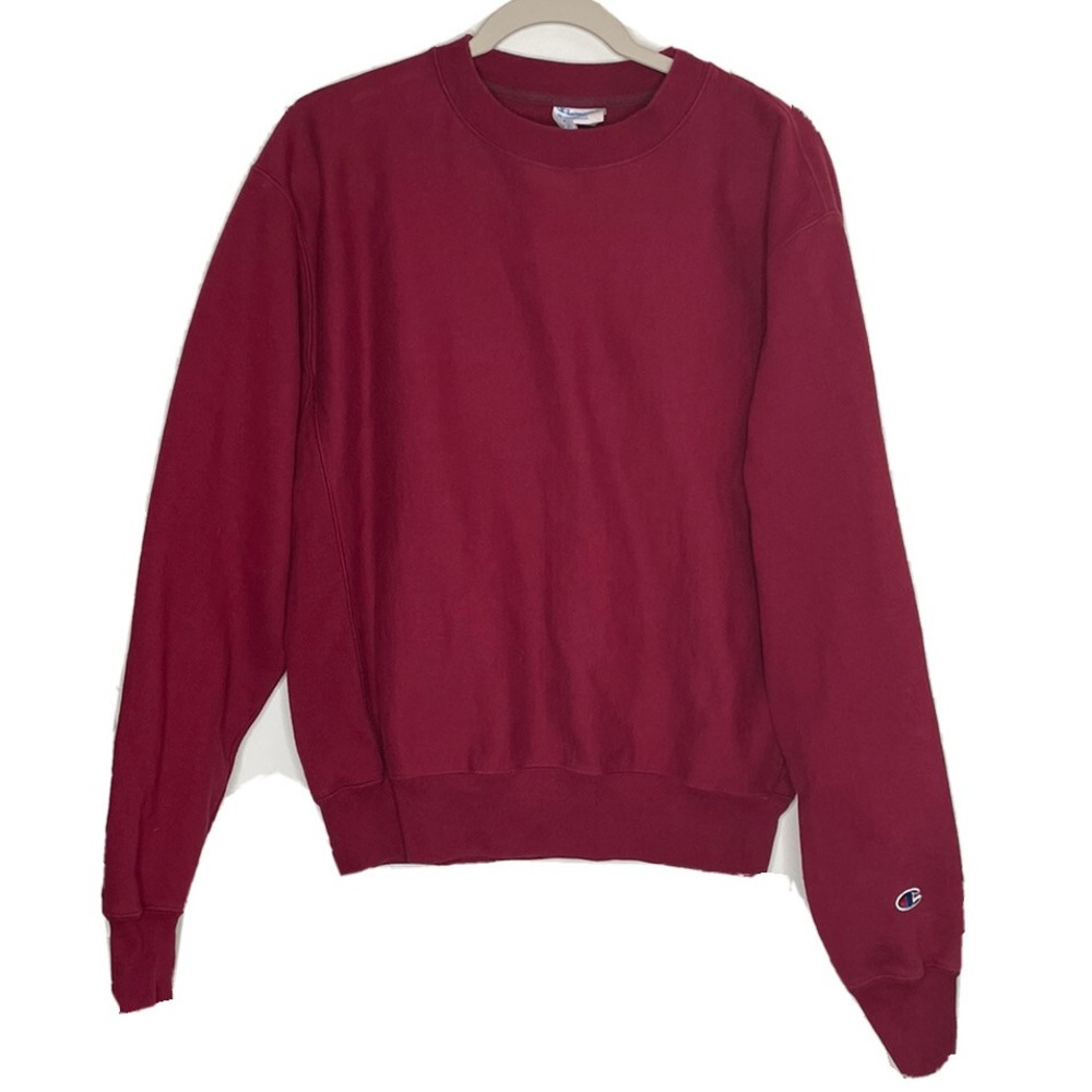 Vtg Champion Reverse Weave Crewneck Sweatshirt Mens Medium Pullover Red Grunge